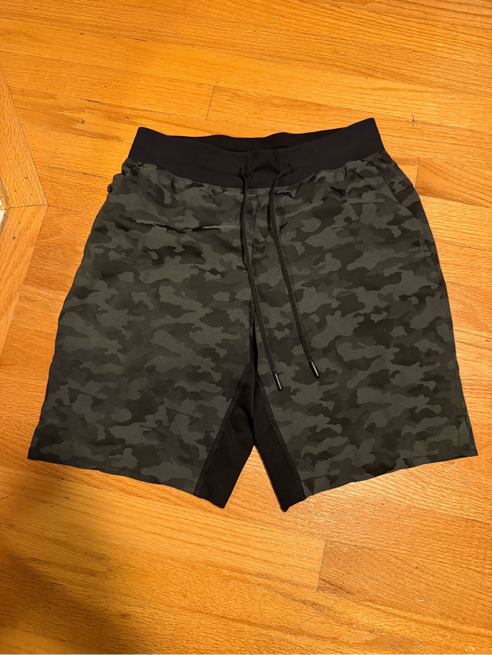Men's Camo Athletic Shorts - Black/Charcoal